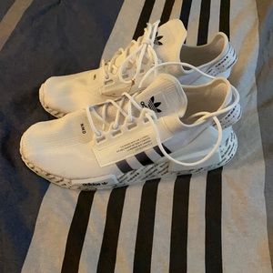 White Adidas NMD’s R1 with Chinese Lettering (Brand New) (Size 11.5)